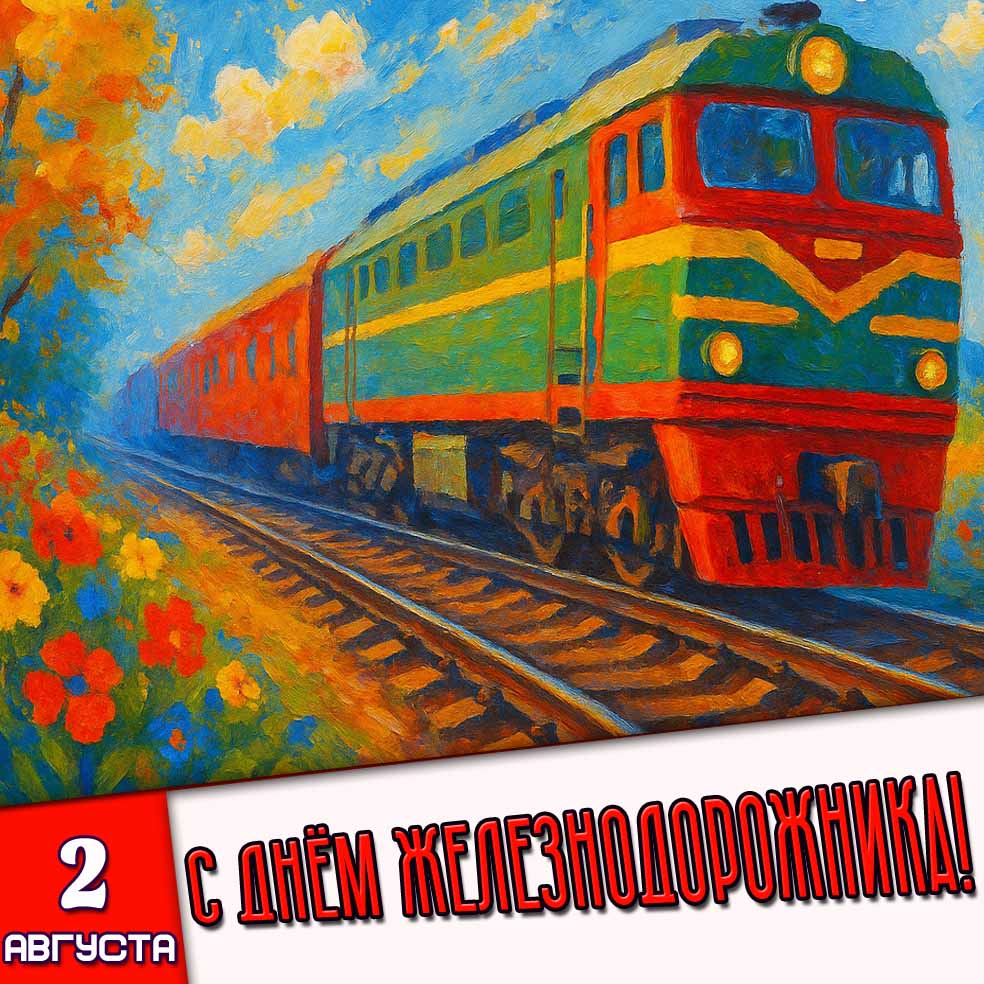 Картинка 2 августа - с днём железнодорожника!