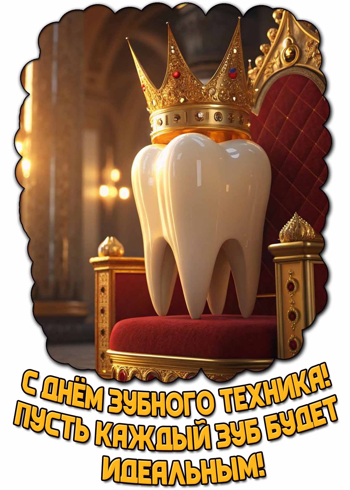 Картинка "С днём зубного техника! Пусть каждый зуб будет идеальным!"