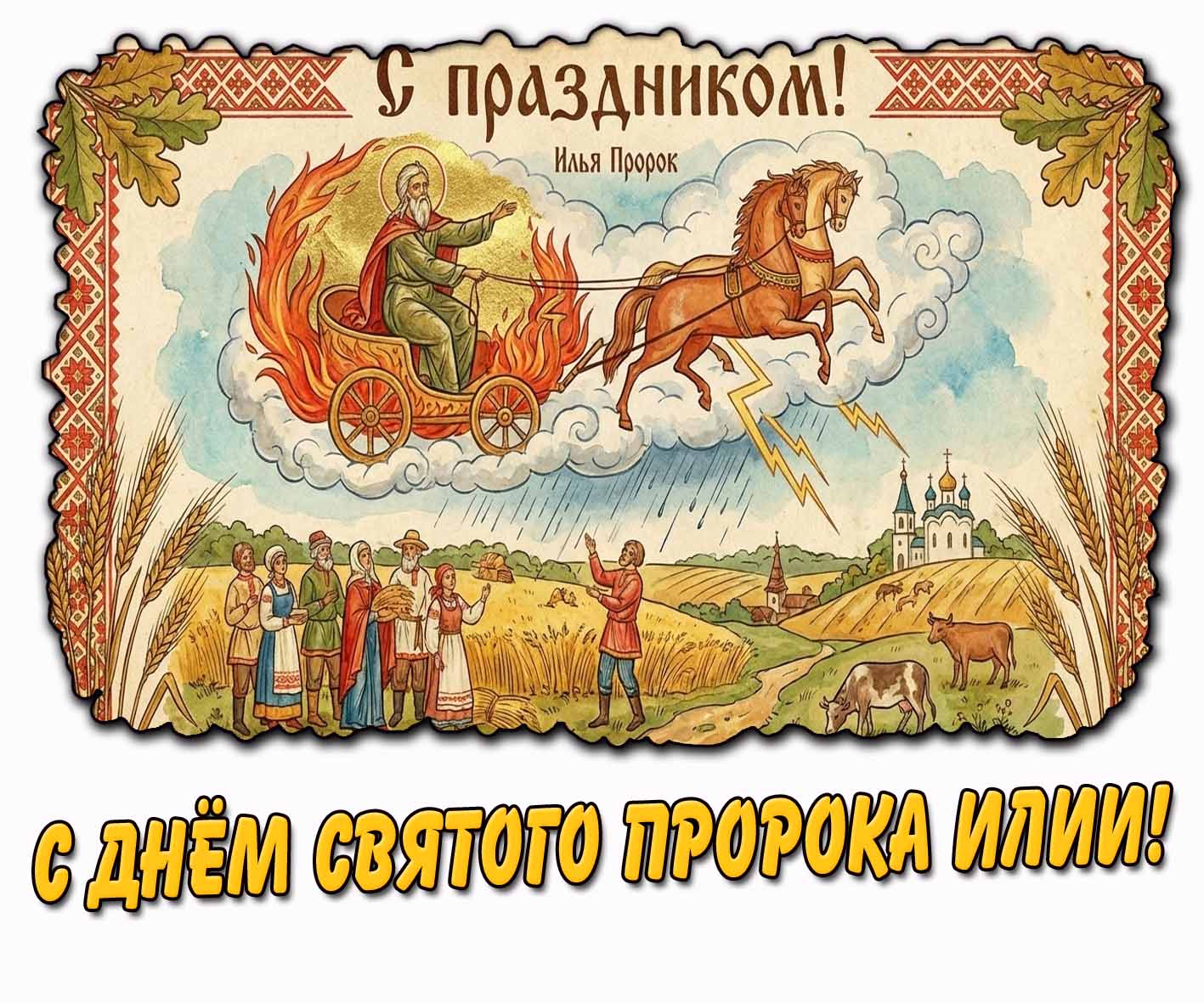 Картинка "С днём святого пророка Илии! С праздником!"