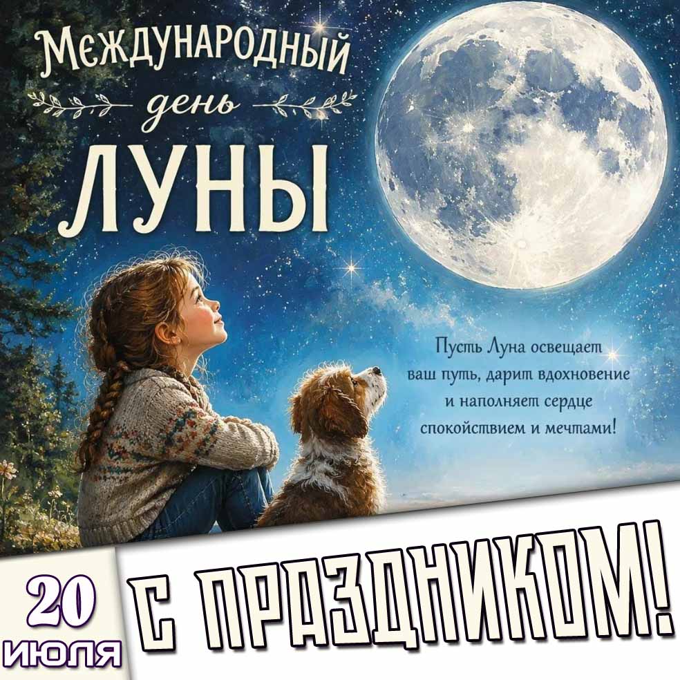 Картинка 20 июля - Международный день Луны! С праздником!