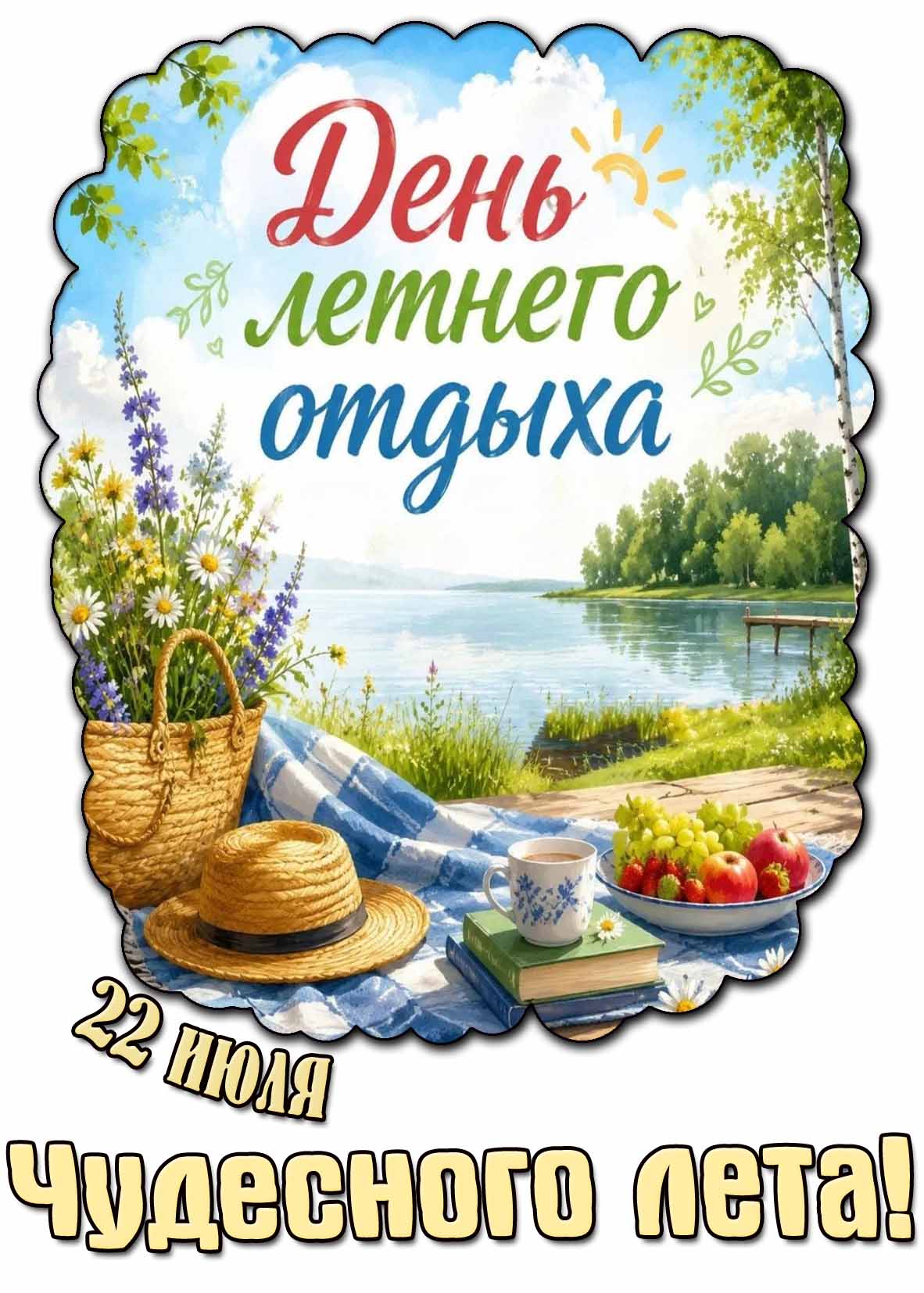 Картинка 22 июля - день летнего отдыха! Чудесного лета!