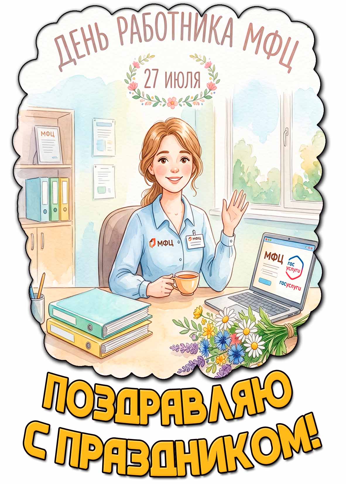 Картинка 27 июля - день работника МФЦ! Поздравляю с праздником!