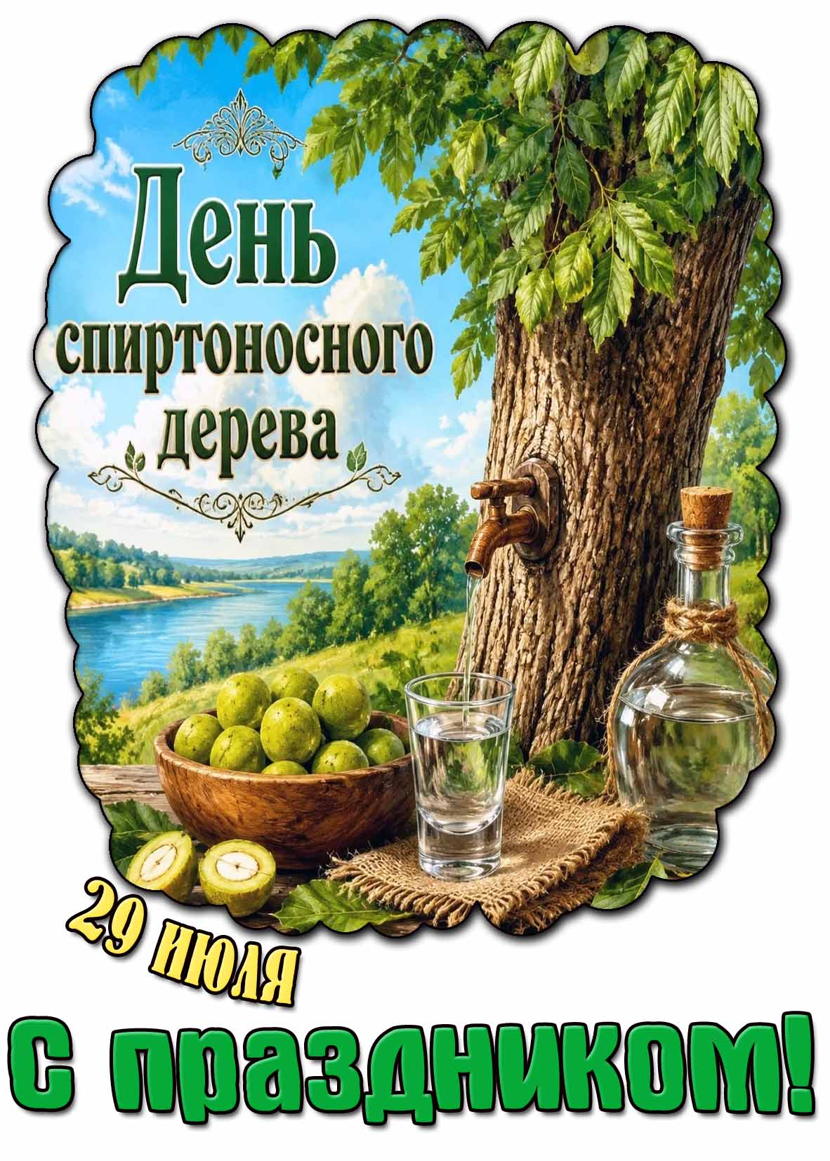 Картинка 29 июля - день спиртоносного дерева! С праздником!