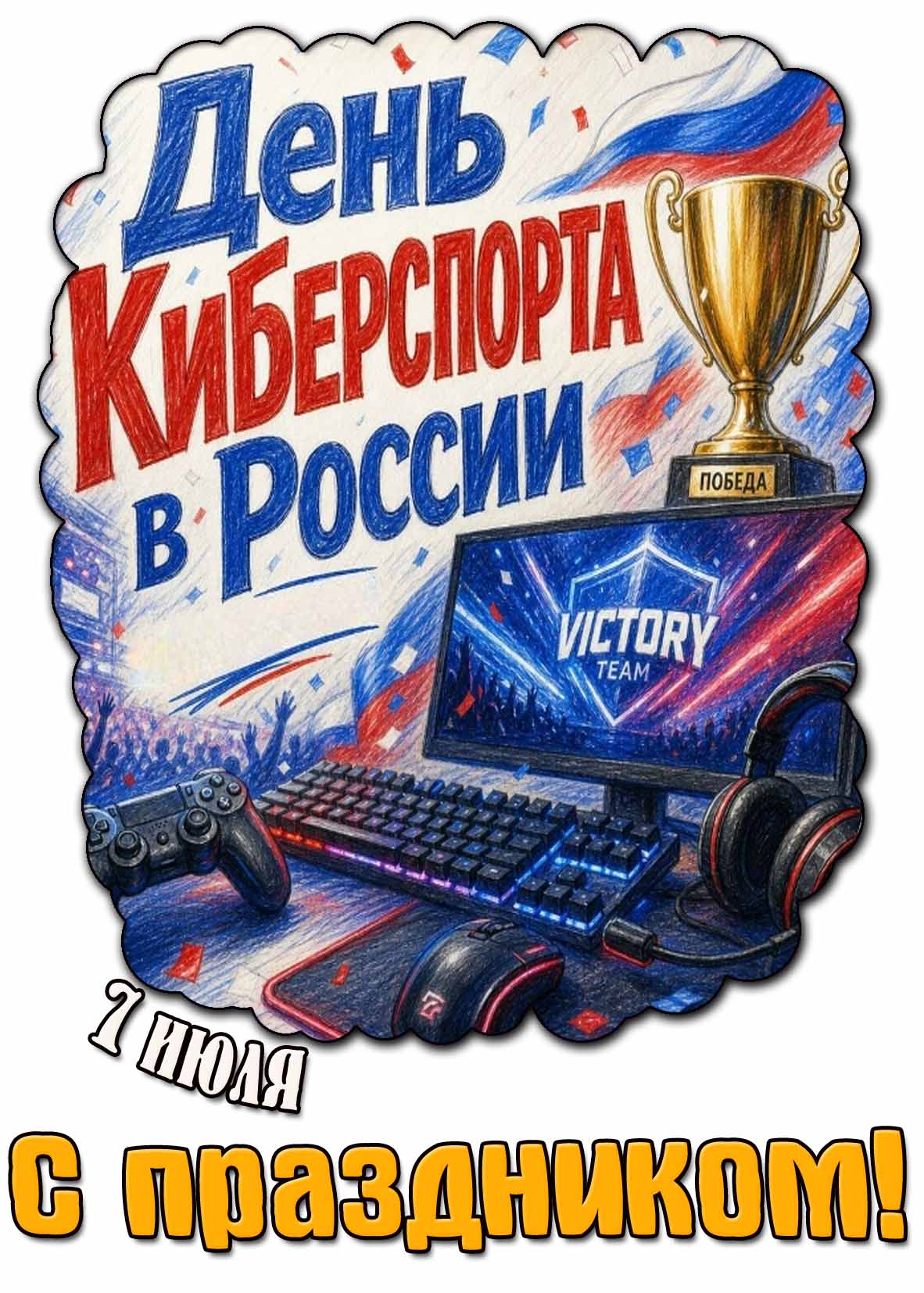 Картинка 7 июля - день киберспорта в России! С праздником!