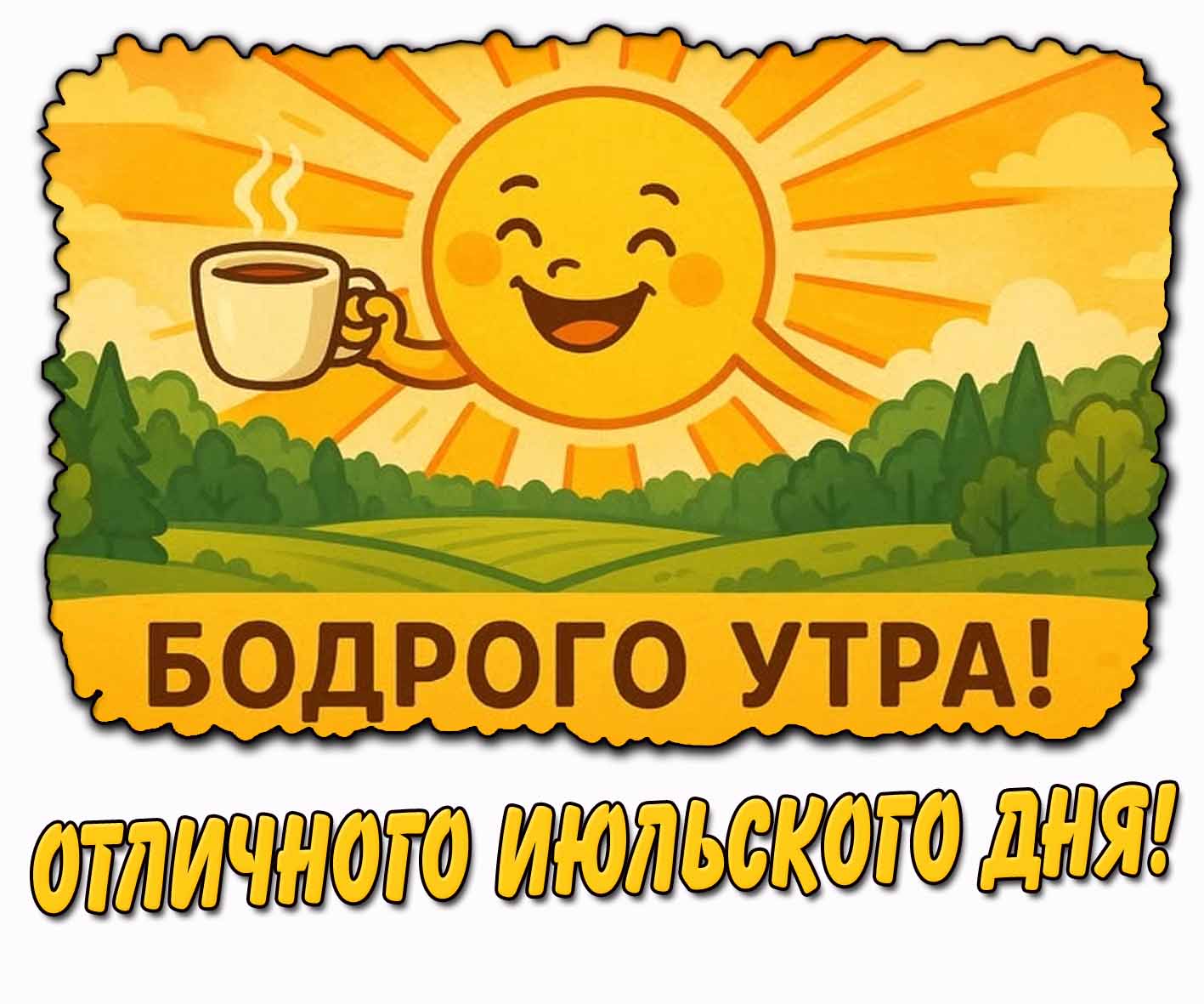 Картинка "Бодрого утра! Отличного июльского дня!"