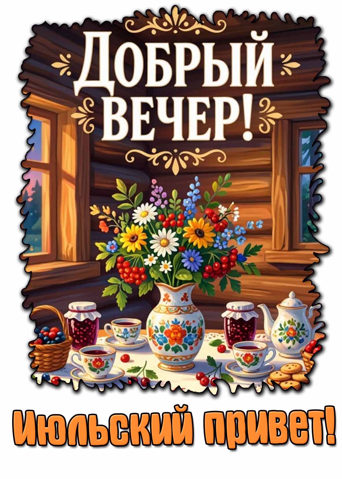 Картинка Добрый вечер! Июльский привет!