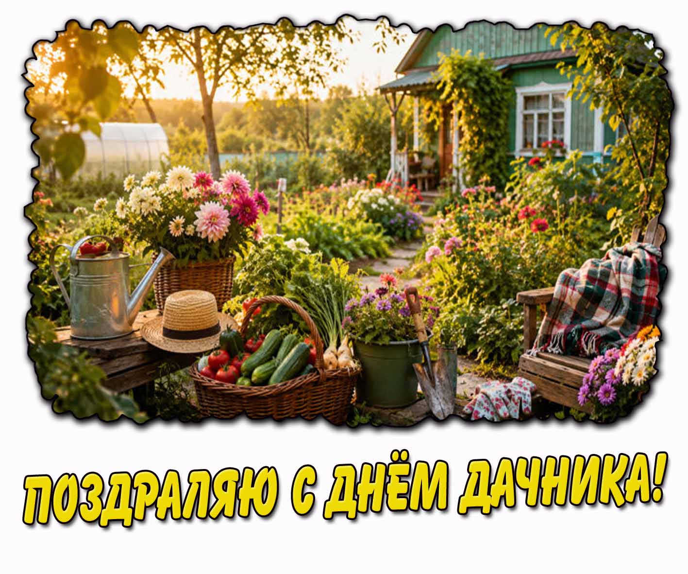 Картинка поздравляю с днём дачника