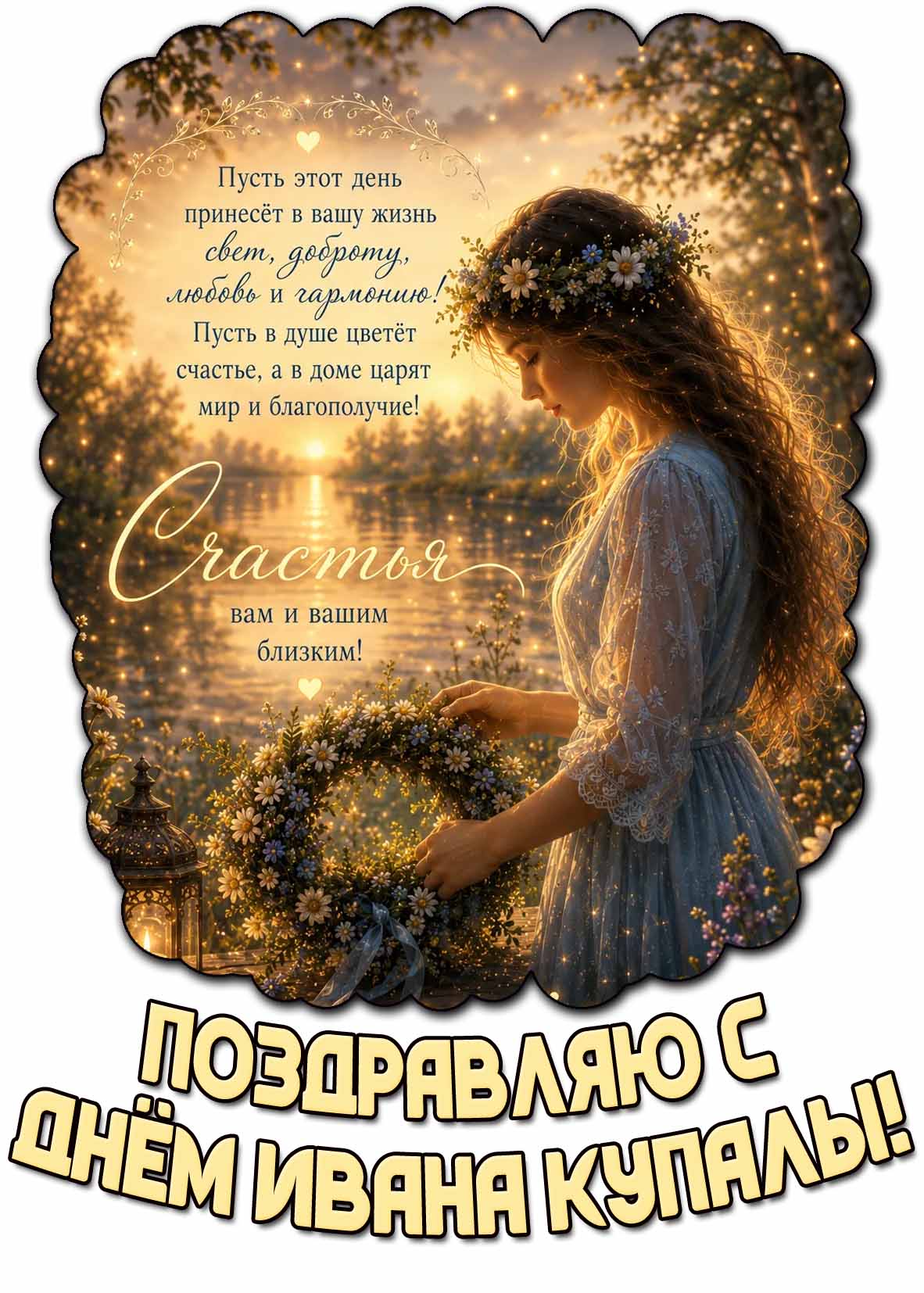 Картинка "Поздравляю с днём Ивана Купалы! Счастья вам и ваши близким!"