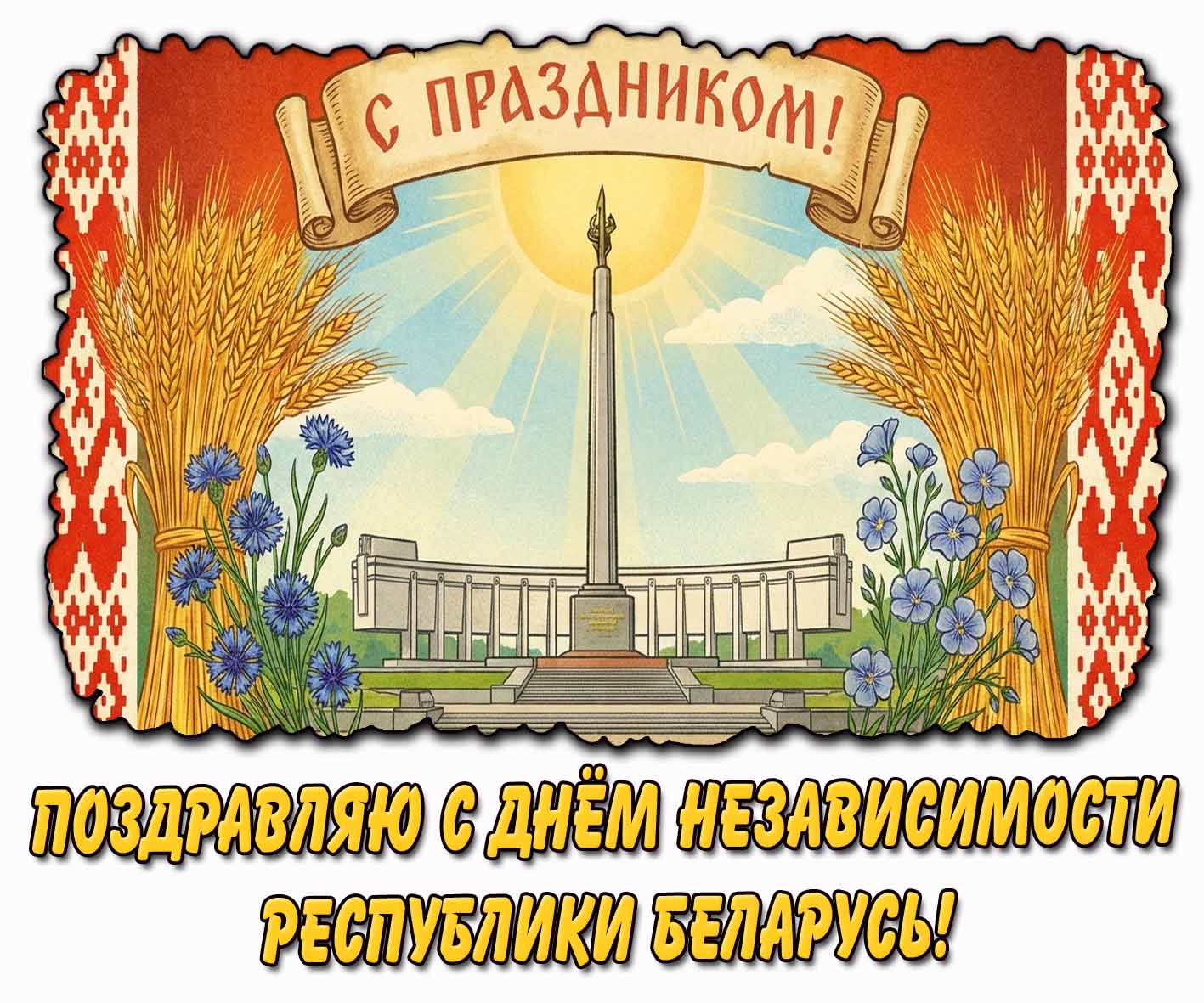 Картинка "Поздравляю с днём независимости Республики Беларусь!"
