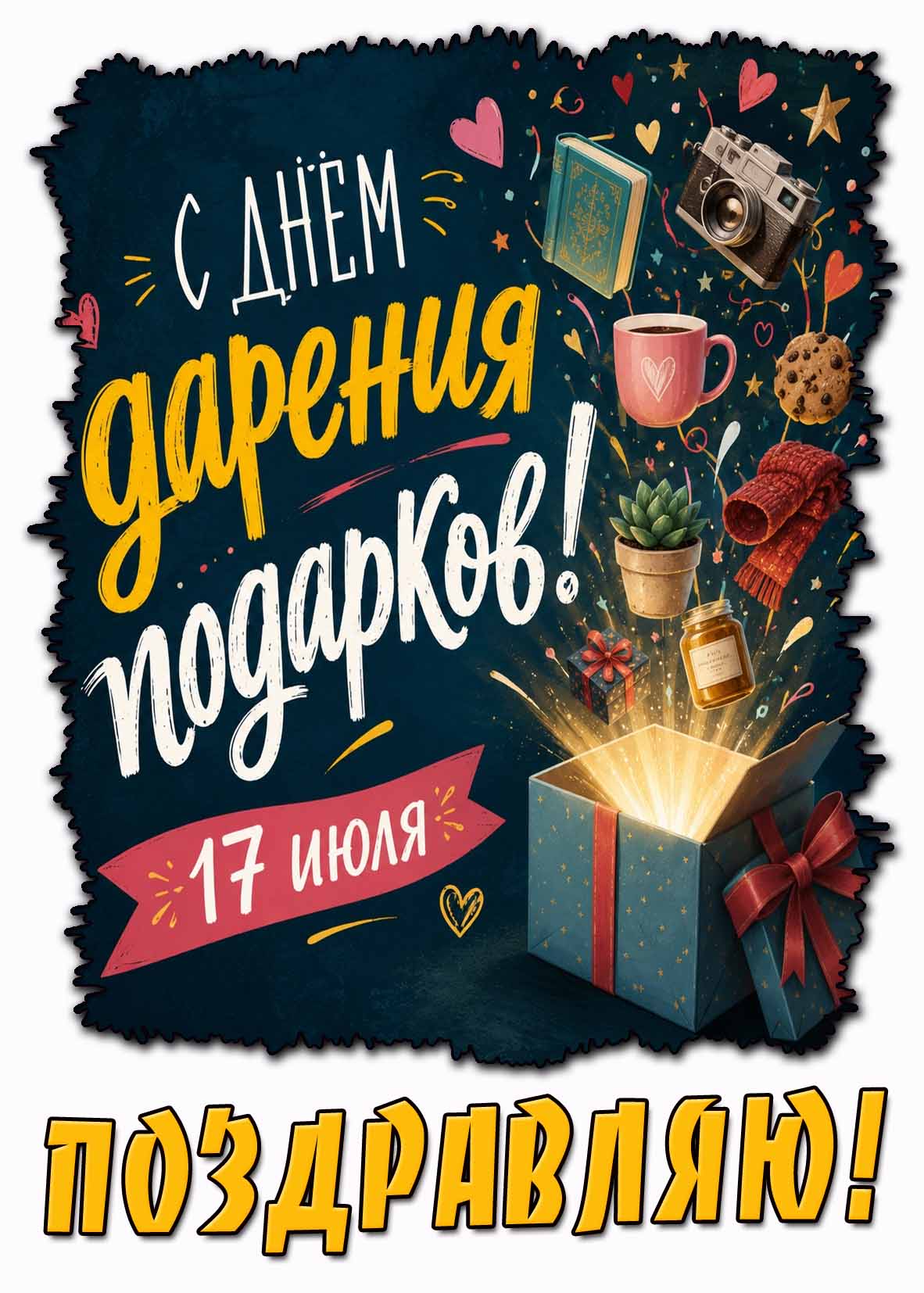 Картинка "С днём дарения подарков! Поздравляю!"