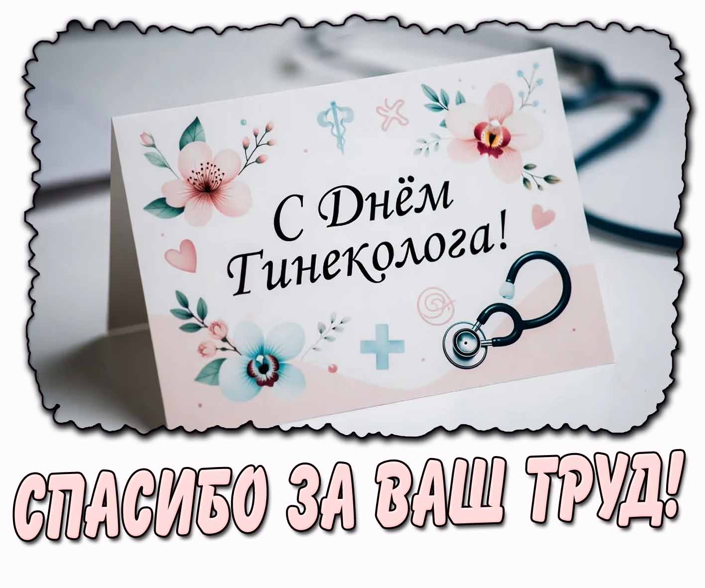 Картинка "С днём гинеколога! Спасибо за ваш труд!"