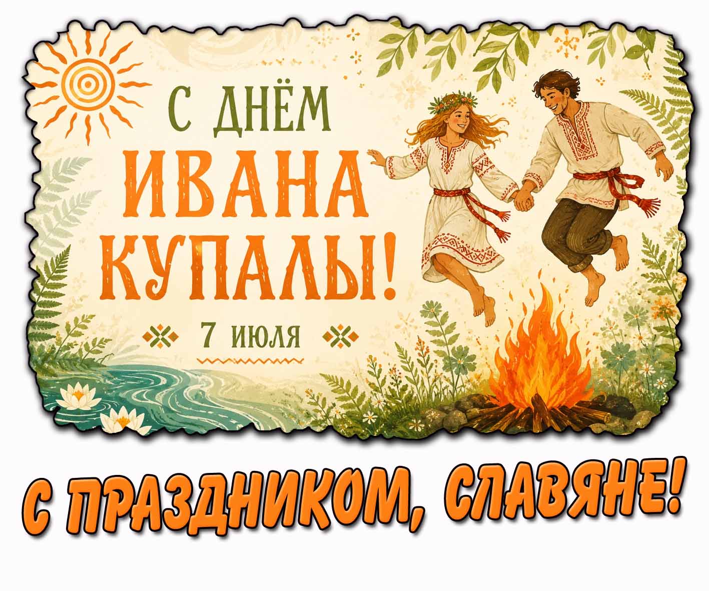 Картинка "С днём Ивана Купалы! С праздником, славяне!" - 7 июля