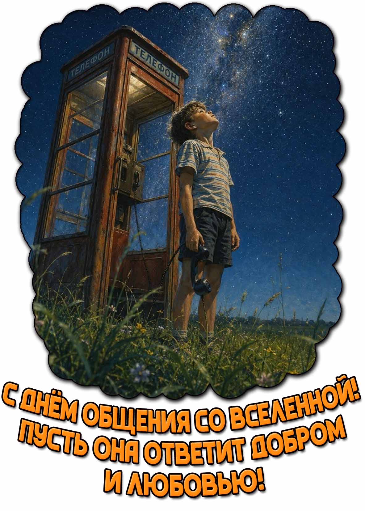 Картинка "С днём общения со Вселенной! Пусть она ответит добром и любовью!"