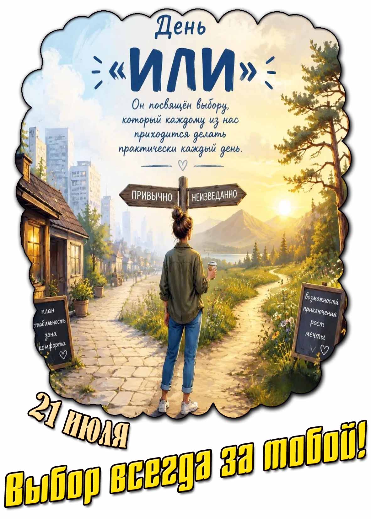 Красивая картинка 21 июля - день "ИЛИ!" Выбор всегда за тобой!