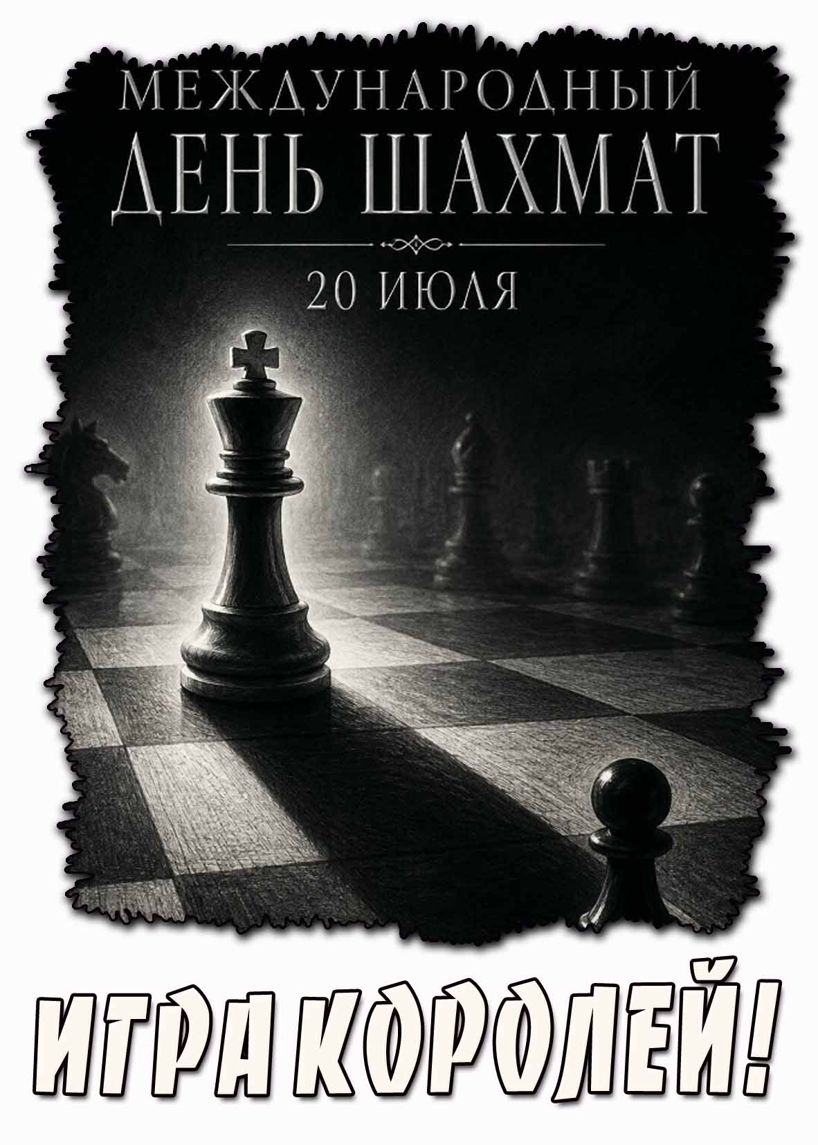 Красивая картинка на Международный день шахмат! Игра королей! - 20 июля