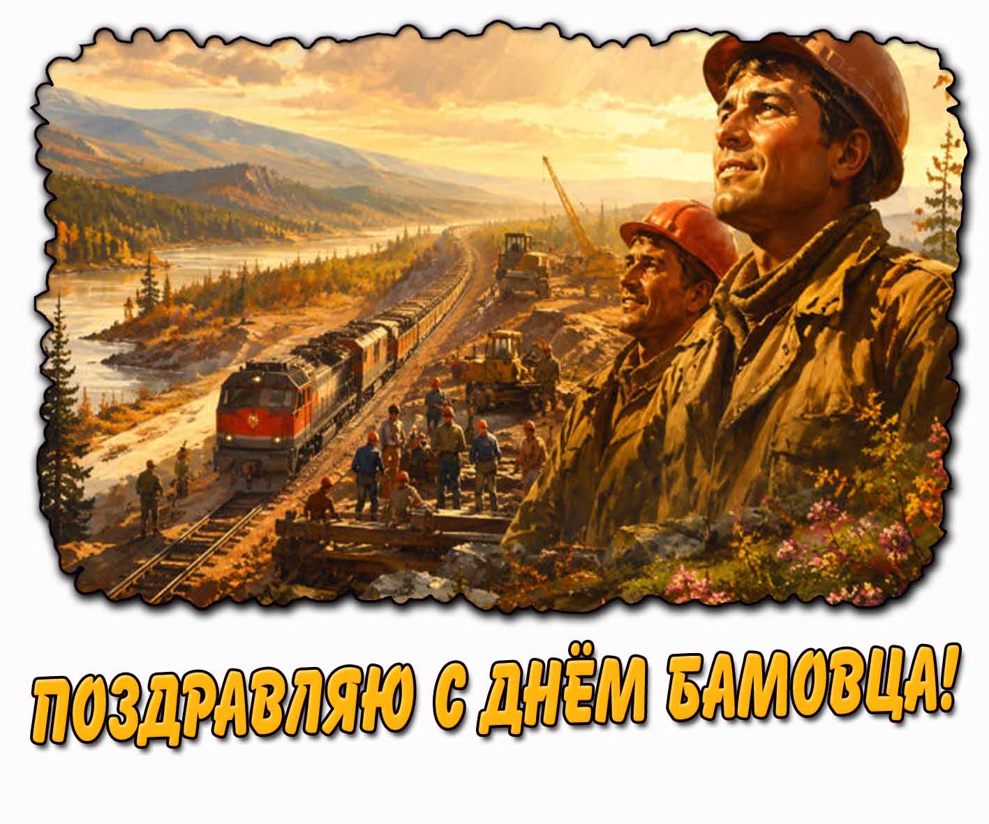 Красивая картинка "Поздравляю с днём БАМовца!"