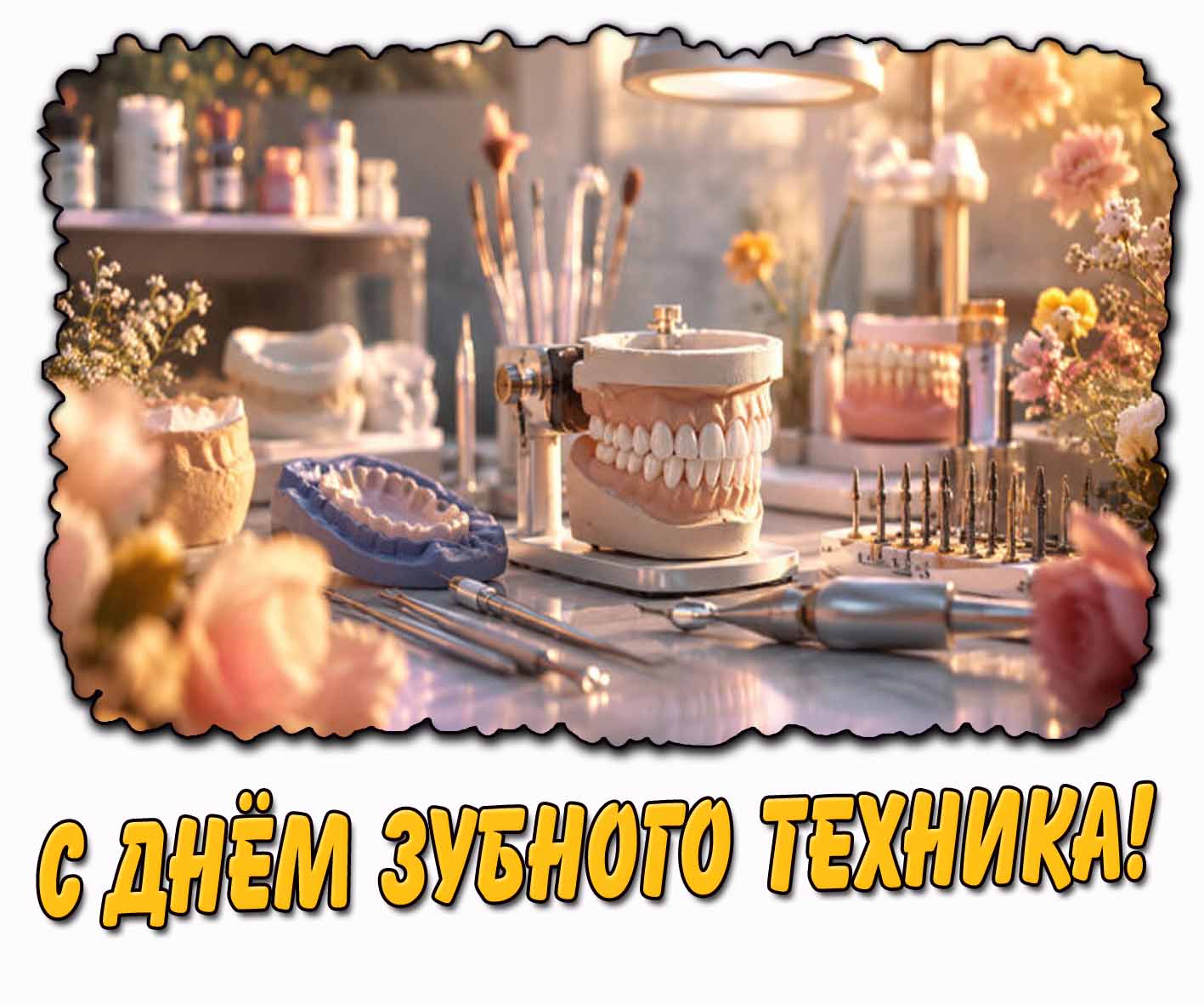 Красивая картинка с днём зубного техника