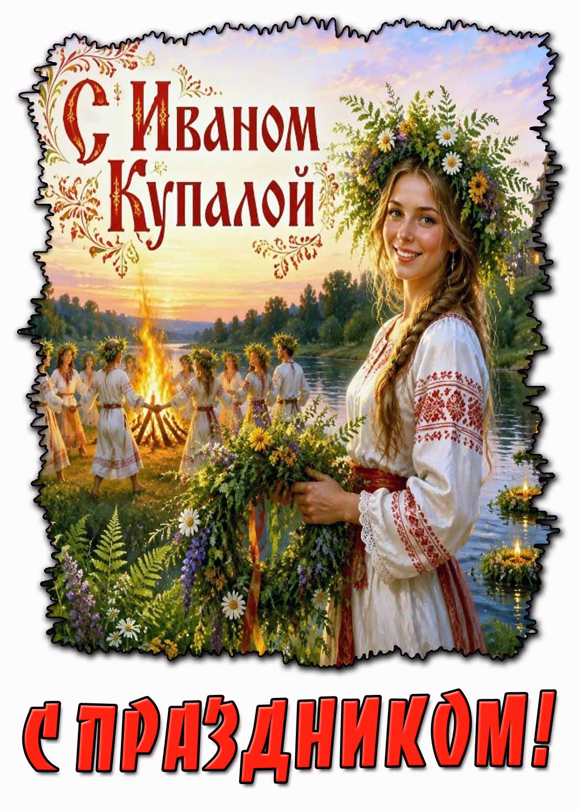 Красивая картинка "С Иваном Купалой! С праздником!"