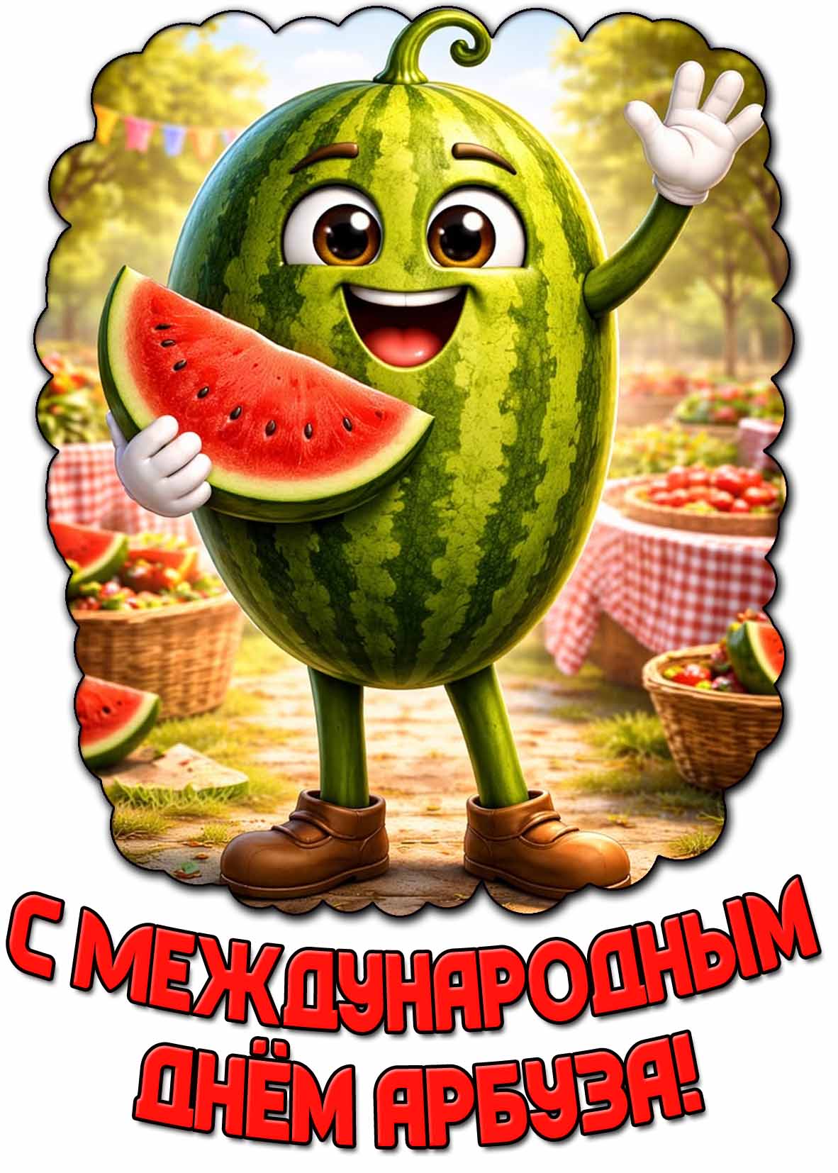 Картинка с Международным днём арбуза