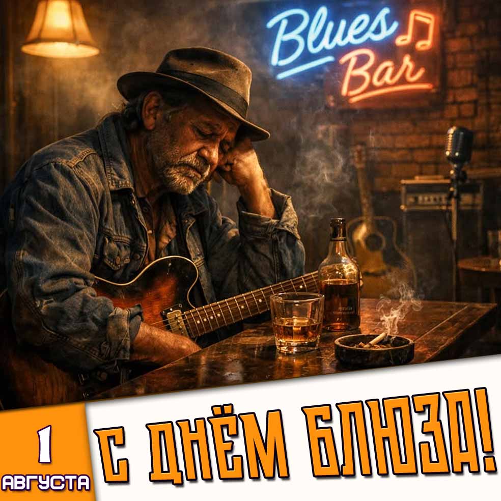 Картинка 1 августа - с днём блюза!