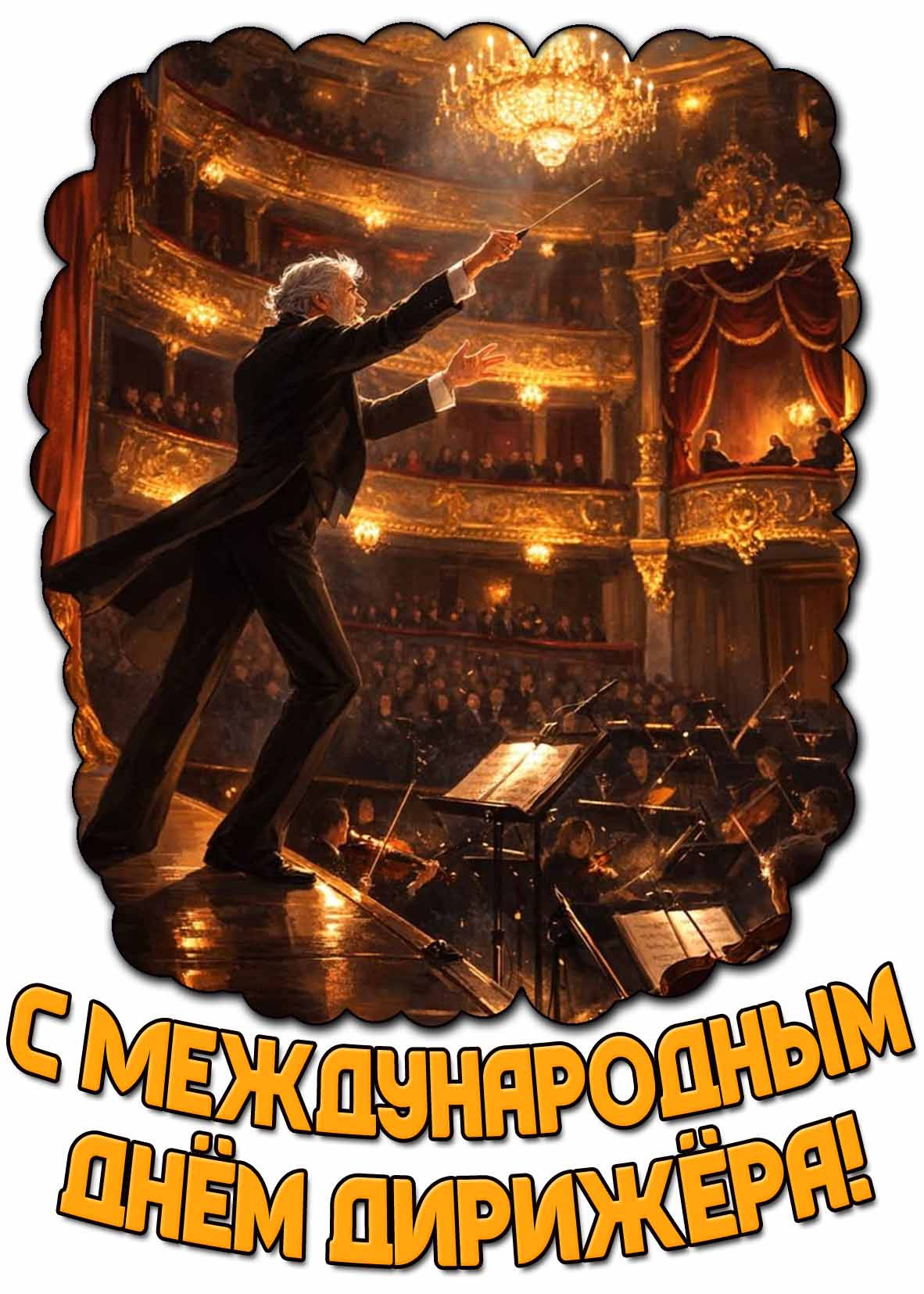 Открытка с Международным днём дирижёра