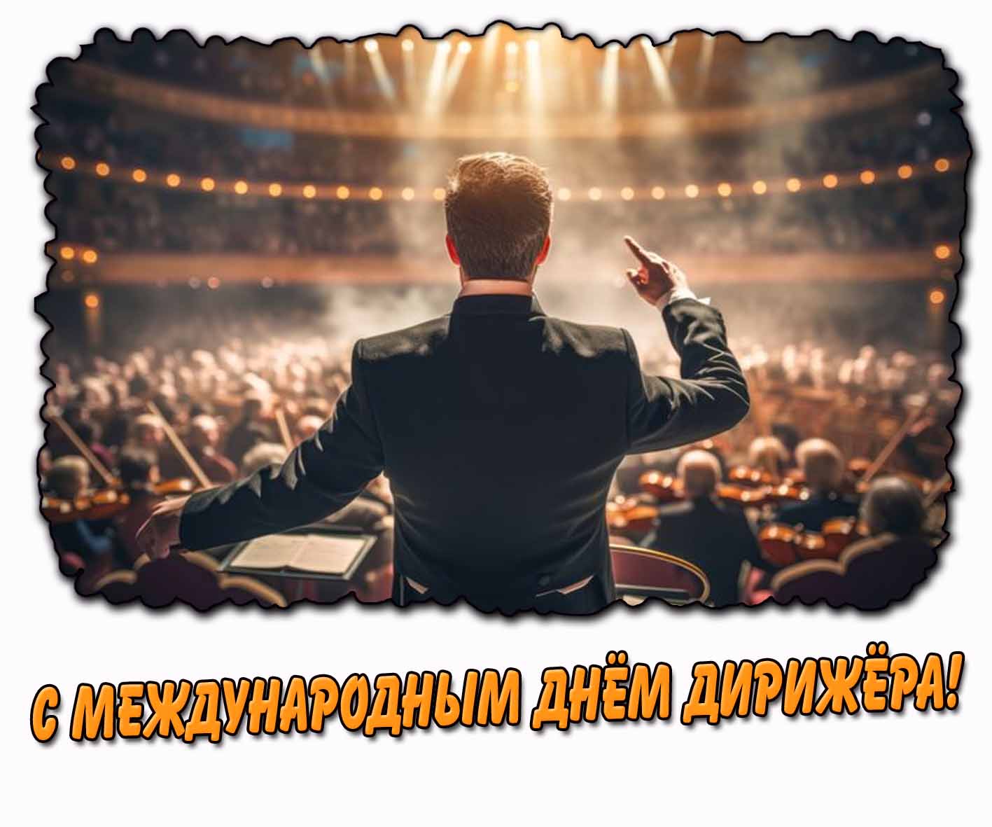Стильная картинка с Международным днём дирижёра