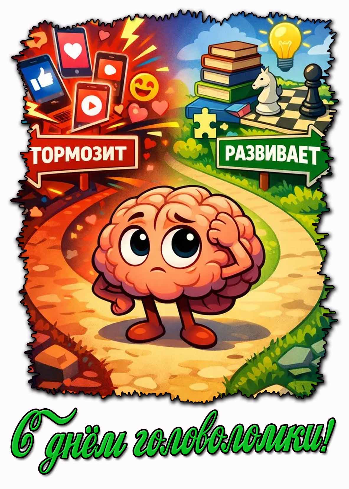 Прикольная картинка с днём головоломки