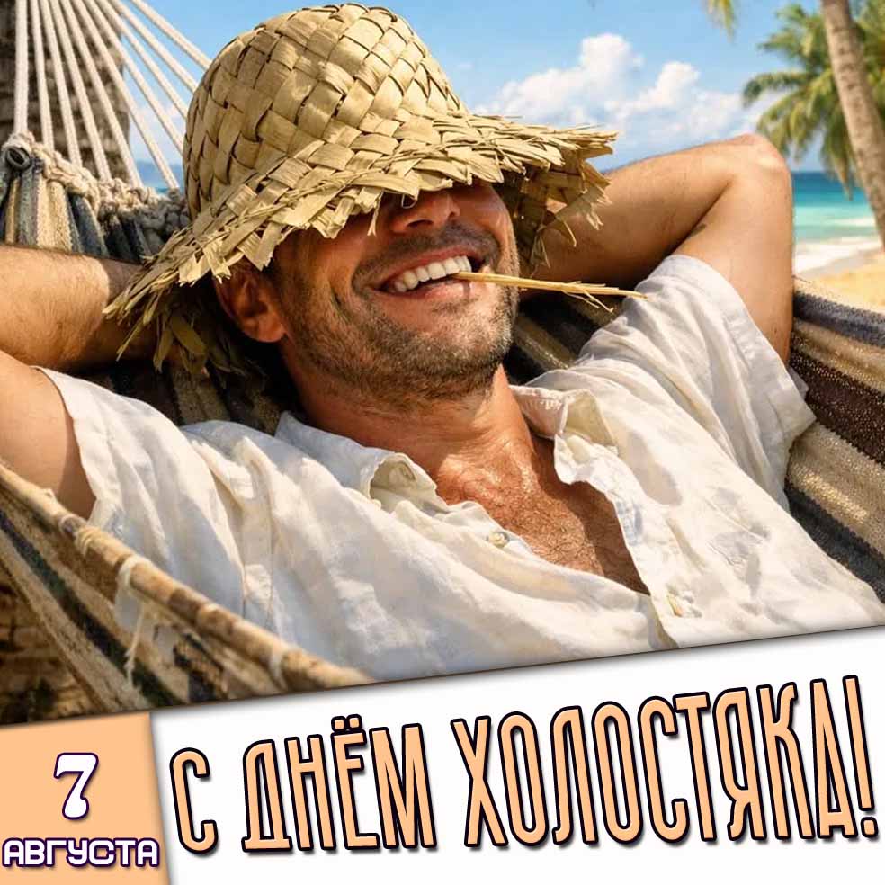 Картинка 7 августа - с днём холостяка!