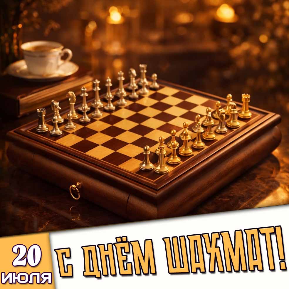 Картинка 20 июля - с днём шахмат!