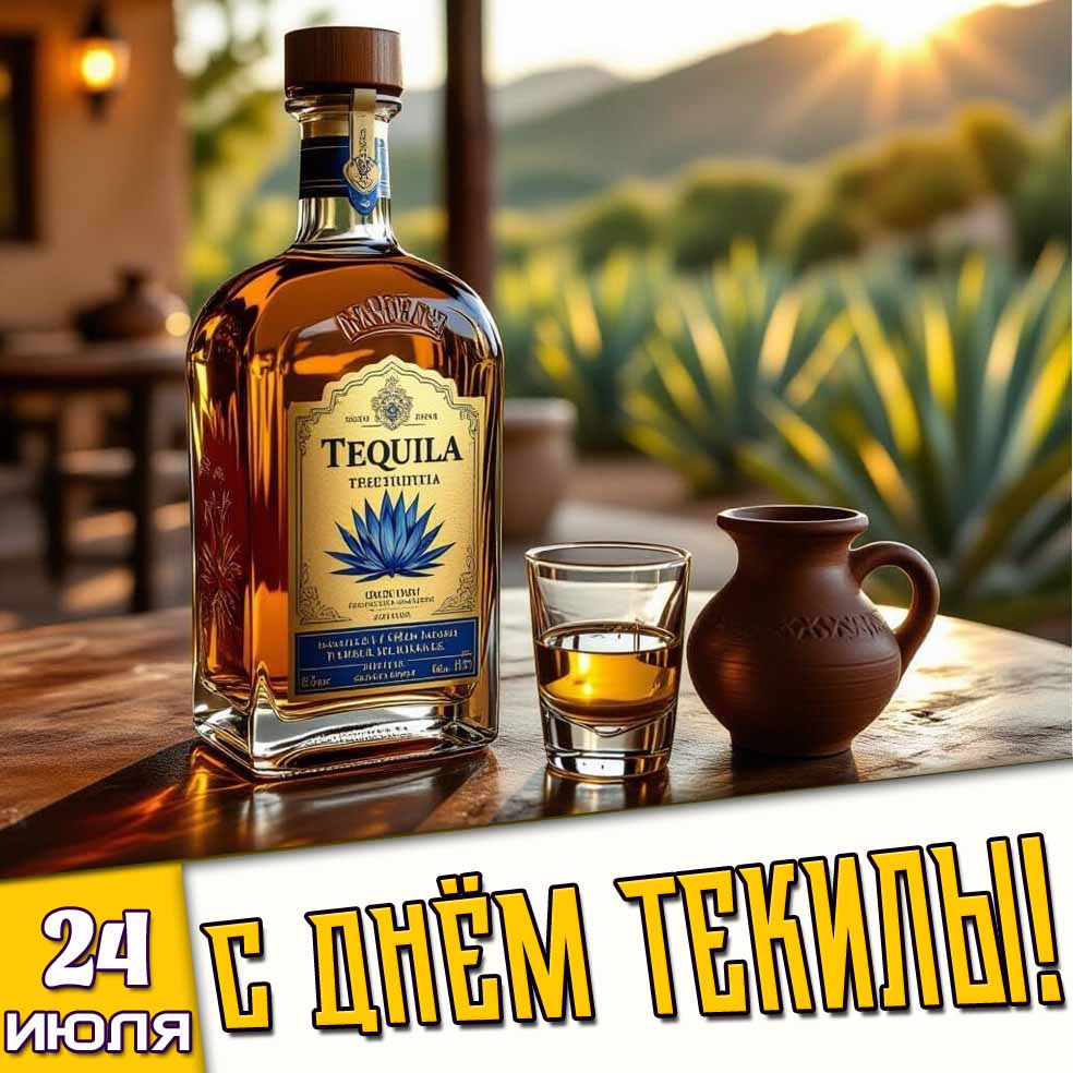 Открытка 24 июля - с днём текилы!