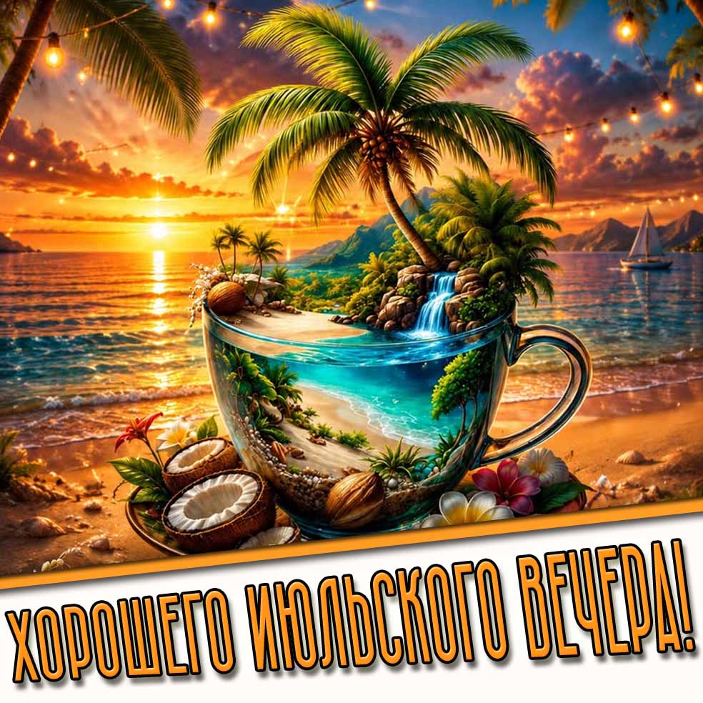 Открытка хорошего июльского вечера