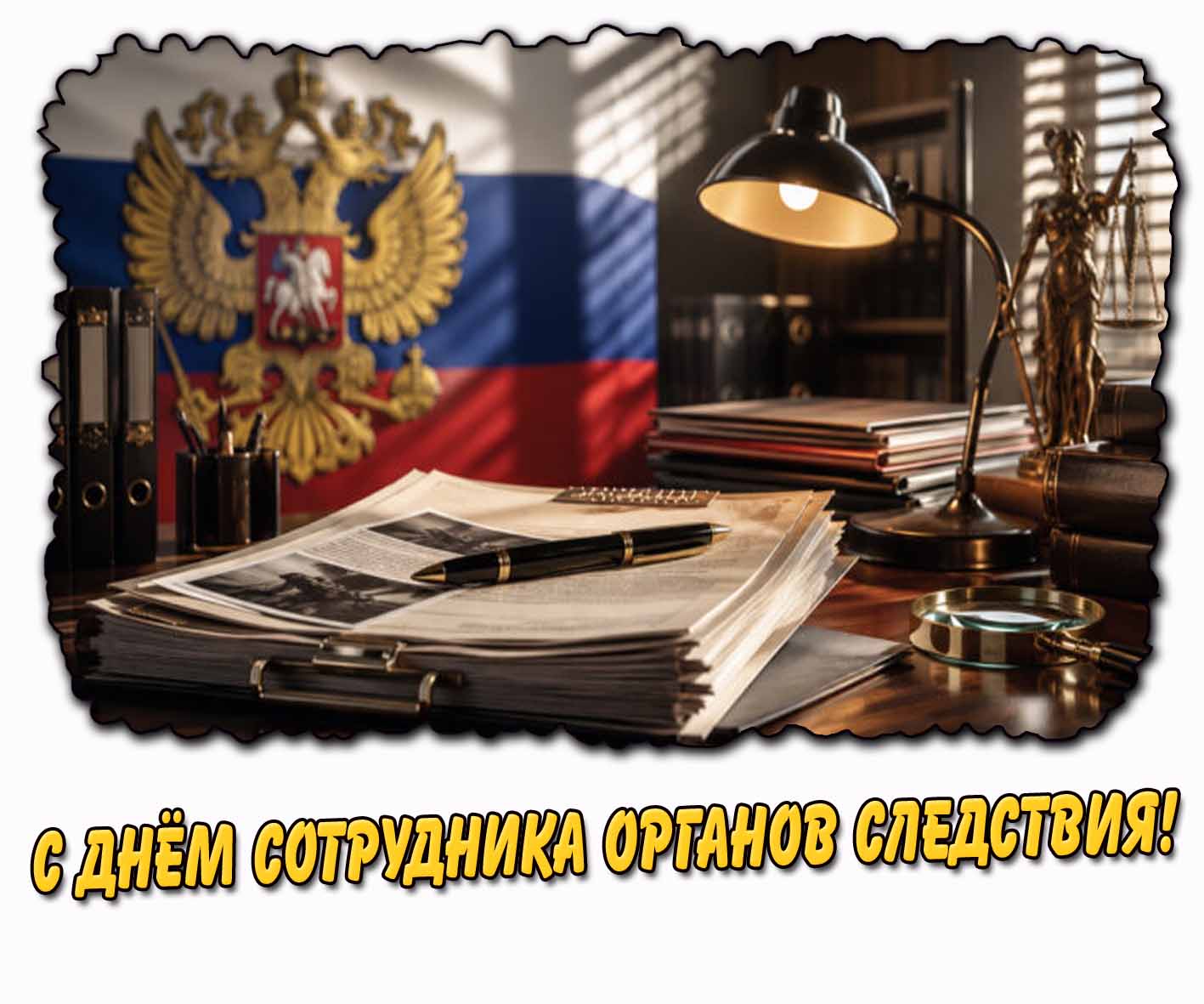 Открытка с днём сотрудника органов следствия