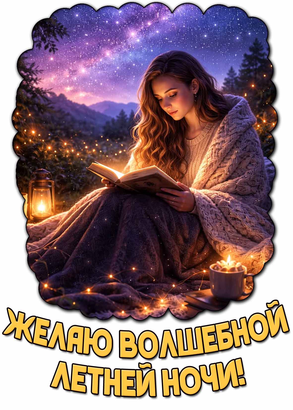 Открытка желаю волшебной летней ночи