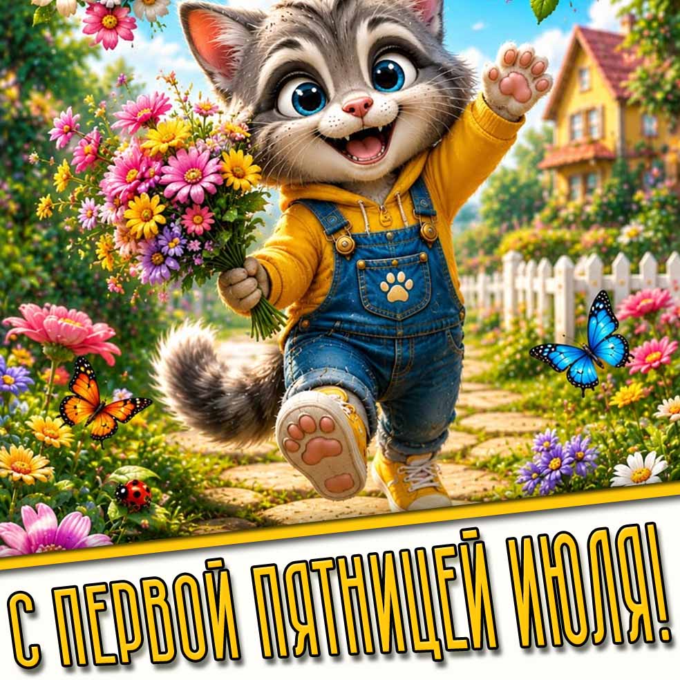 С первой пятницей июля! - красивая картинка
