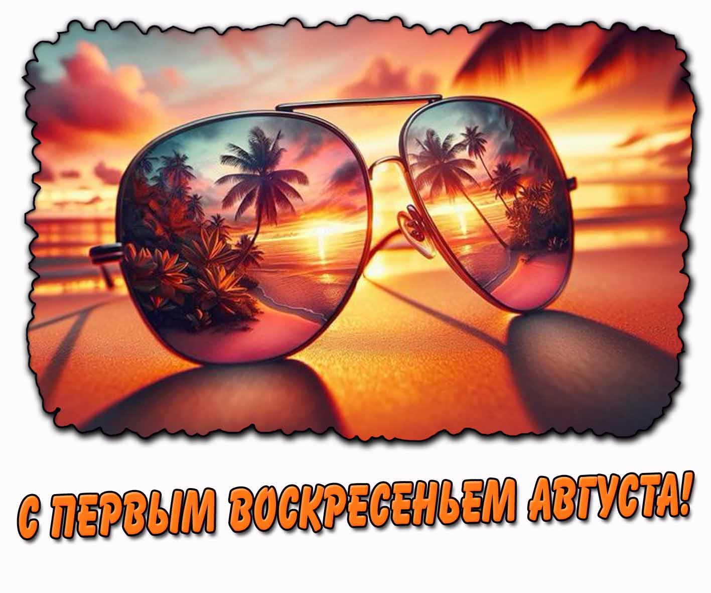 Открытка с первым воскресеньем августа