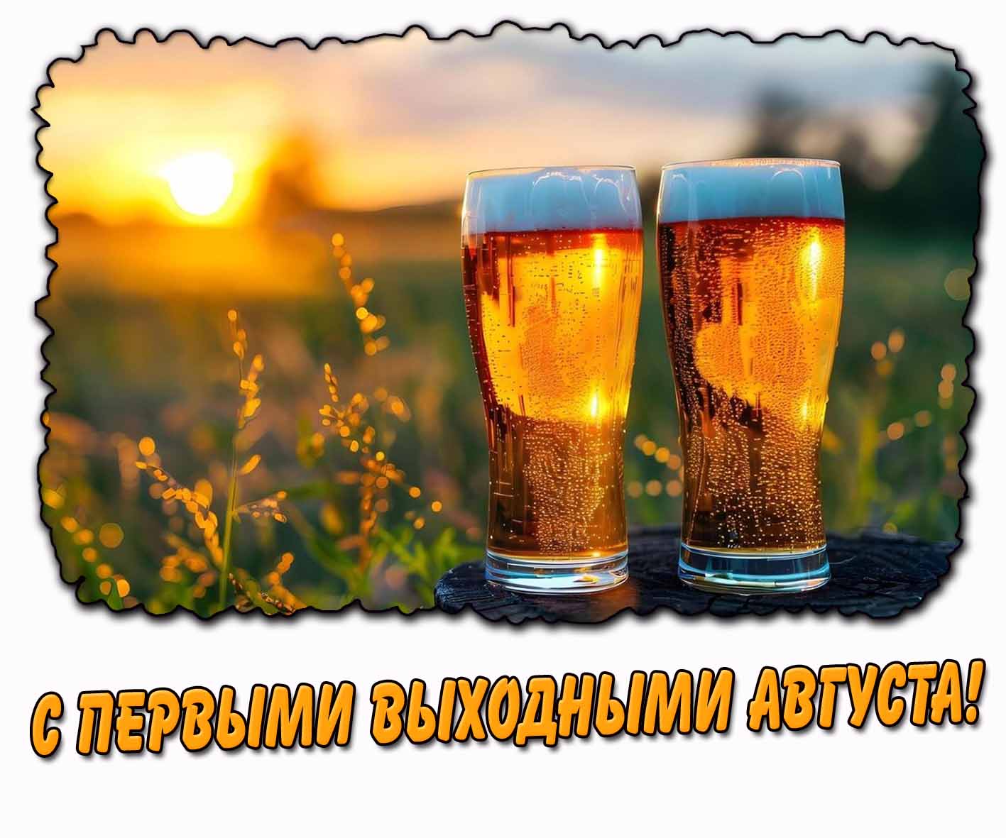С первыми выходными августа! - картинка с пивом