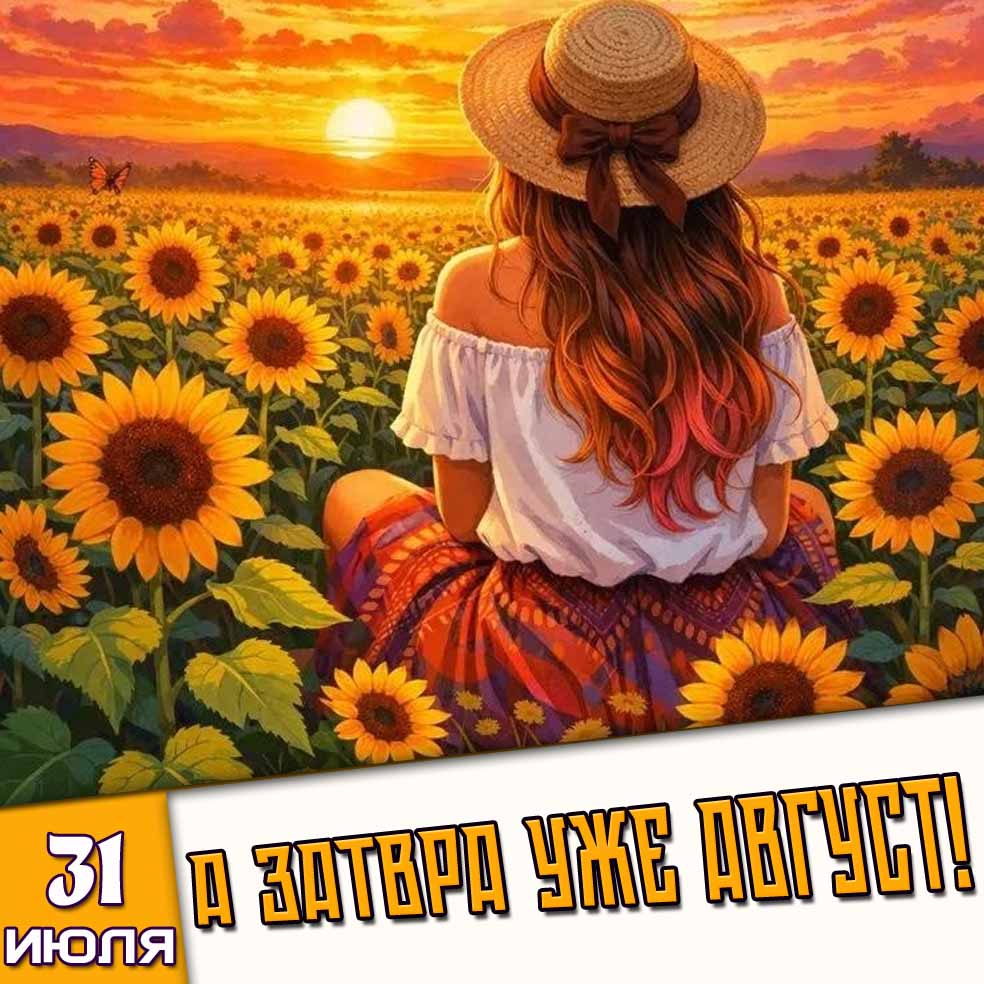 Картинка 31 июля - а завтра уже август!