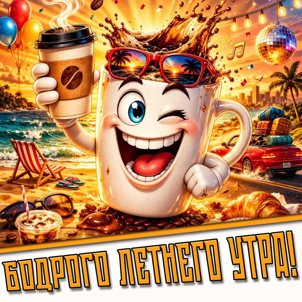 Прикольная картинка бодрого летнего утра