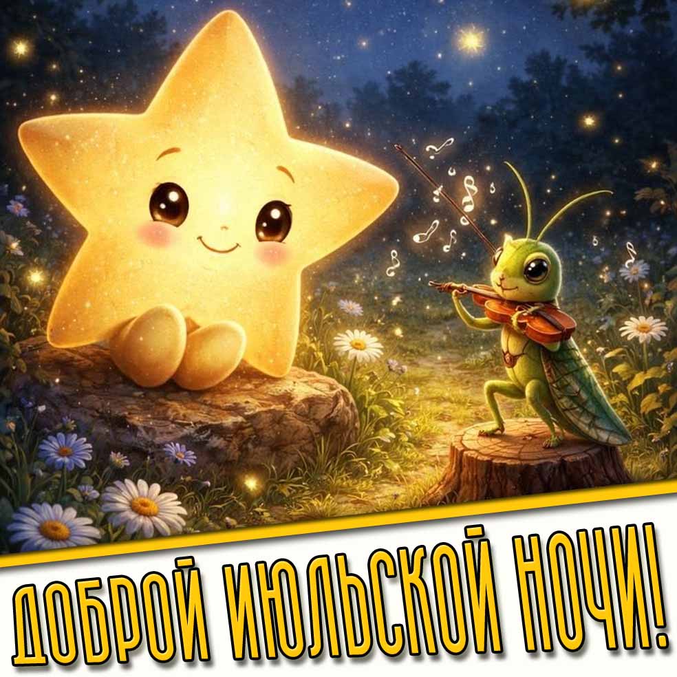 Прикольная картинка доброй июльской ночи