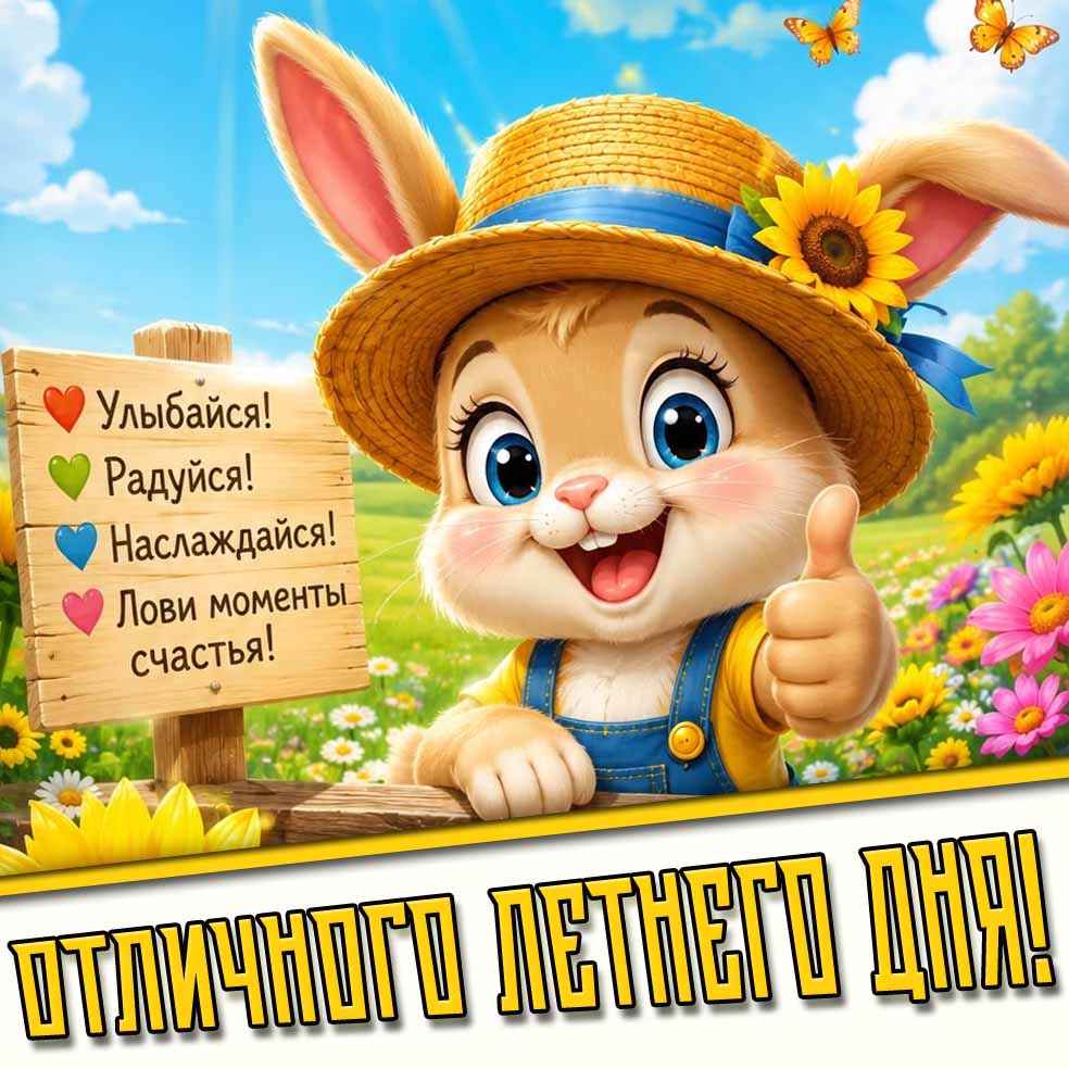 Отличного летнего дня! Улыбайся! Радуйся! Наслаждайся! Лови моменты счастья!