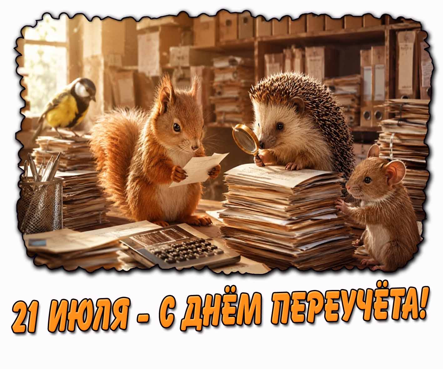 Прикольная открытка с днём переучёта - 21 июля