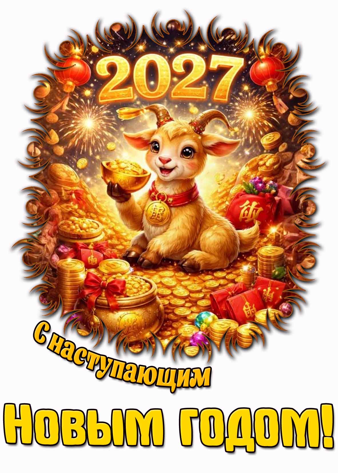 Прикольная картинка с наступающим Новым годом 2027