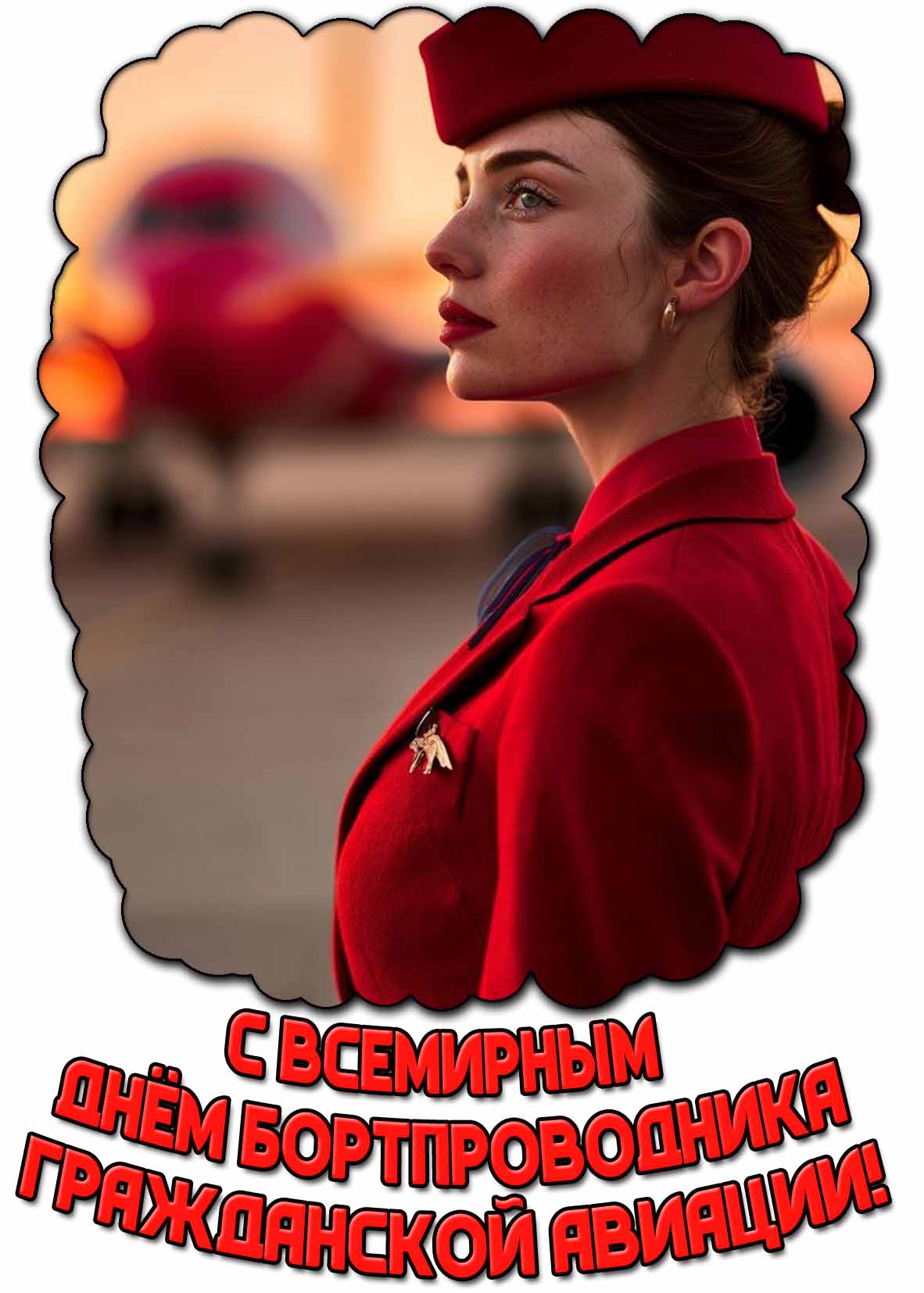 Картинка с Всемирным днём бортпроводника гражданской авиации