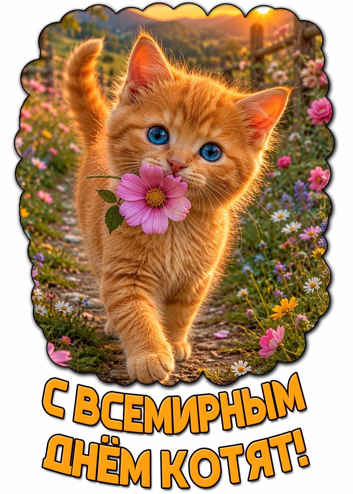 Картинка с Всемирным днём котят