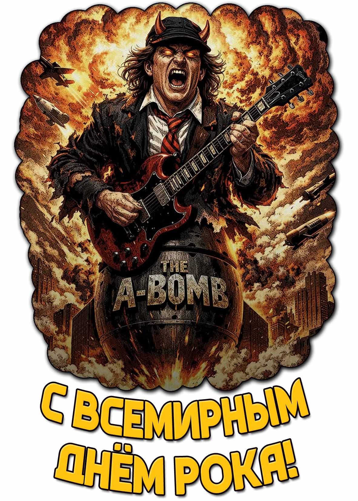 Картинка с Всемирным днём рока