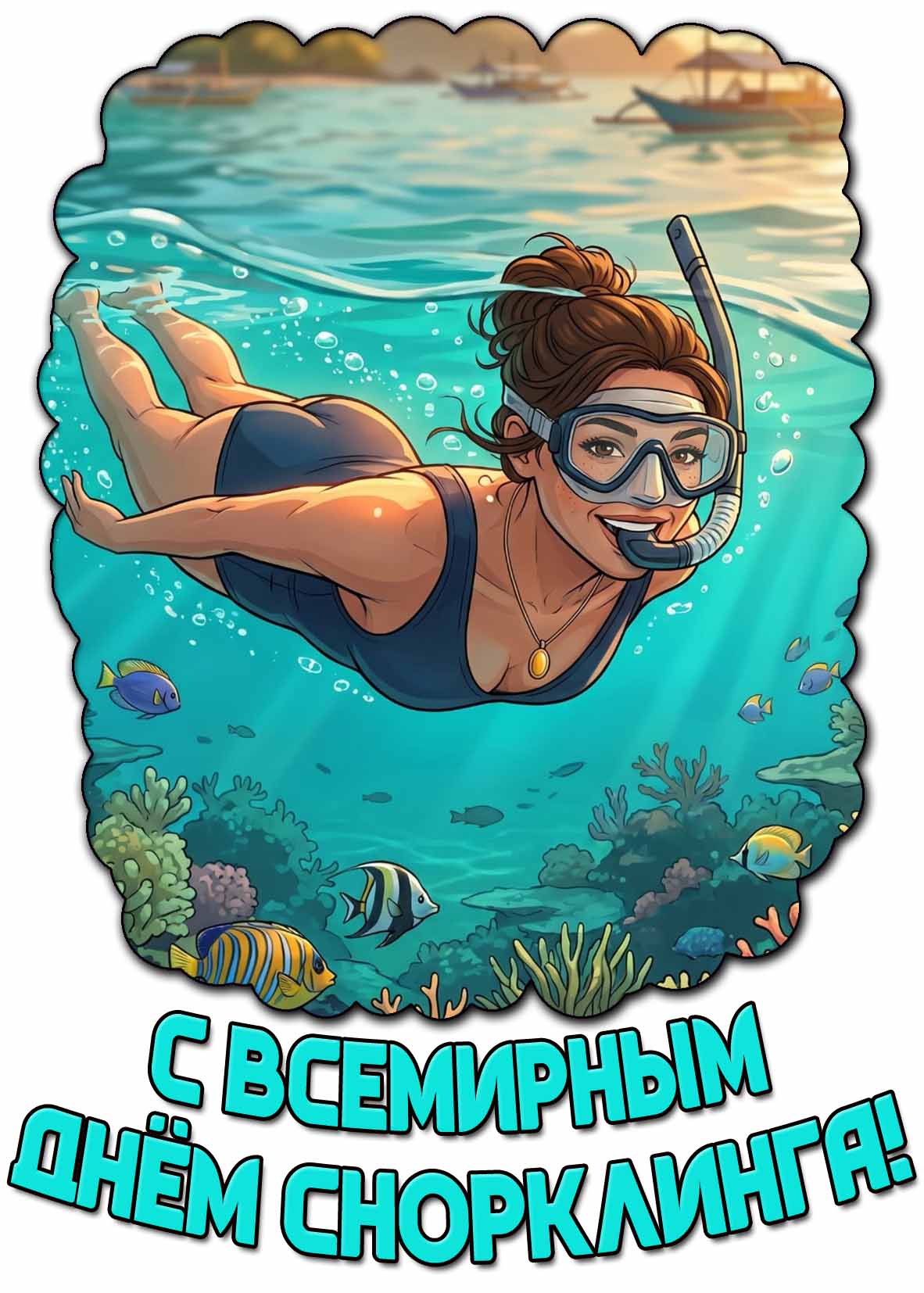 Открытка с Всемирным днём снорклинга