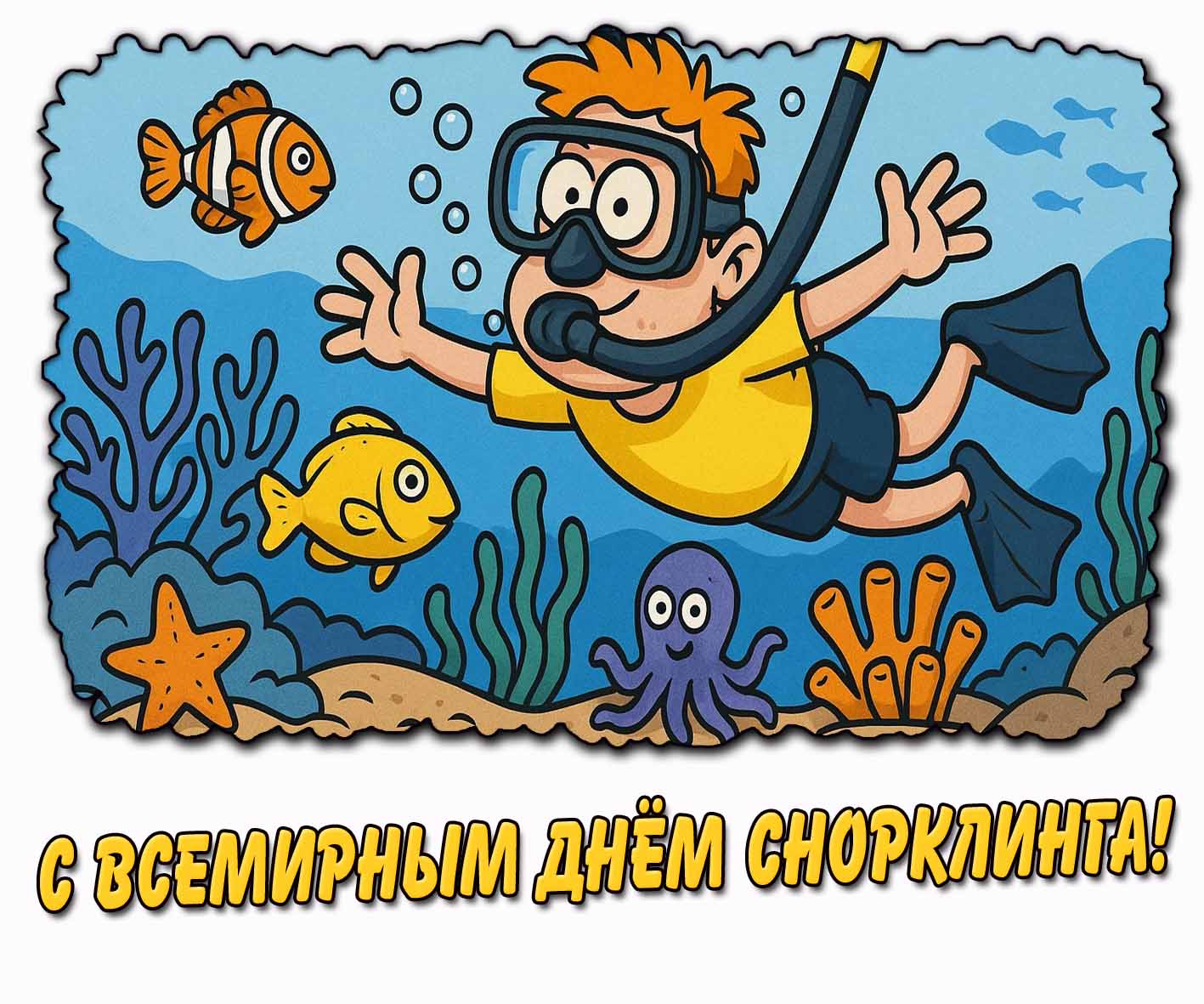 Прикольная картинка с Всемирным днём снорклинга