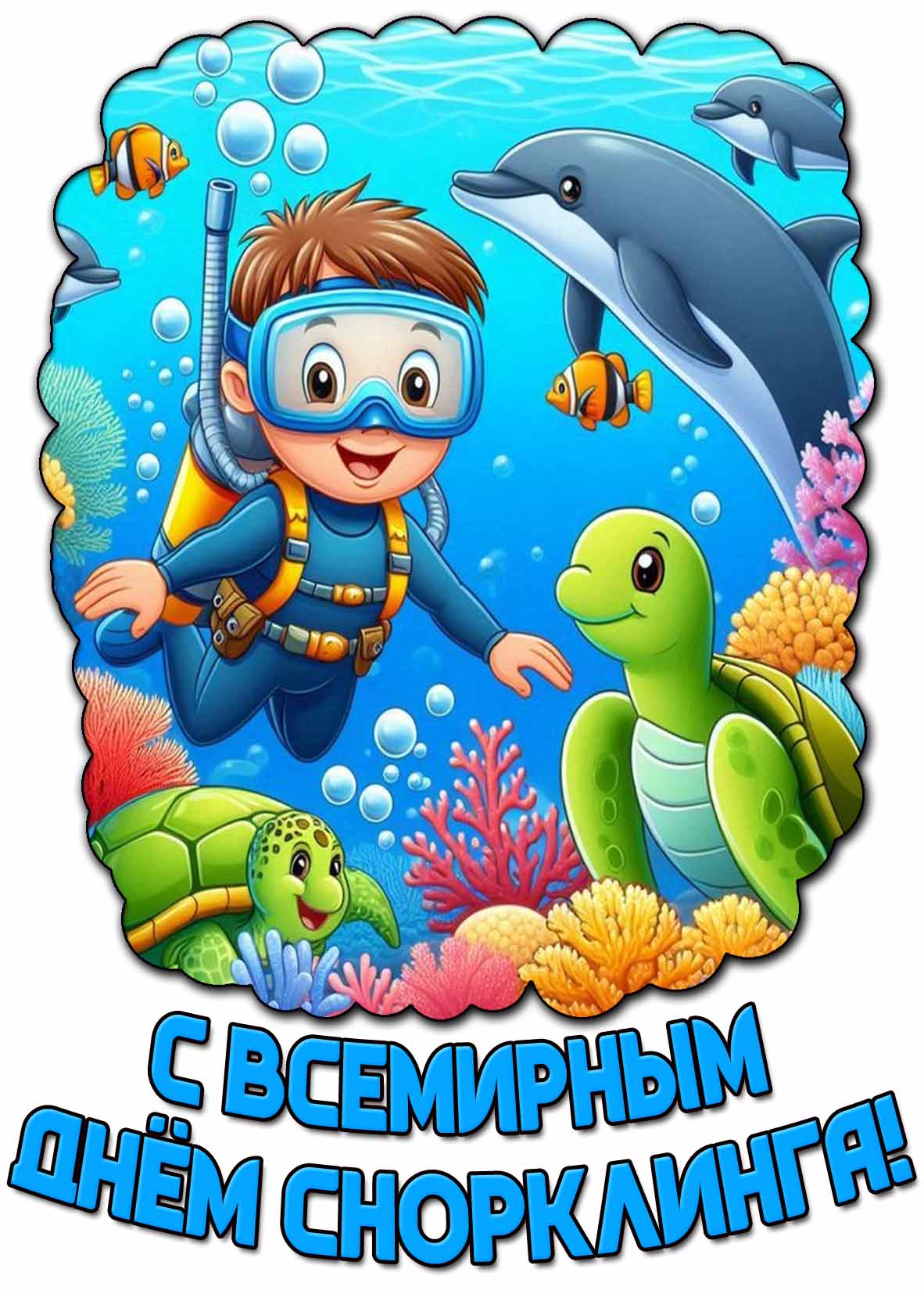 Открытка с Всемирным днём снорклинга