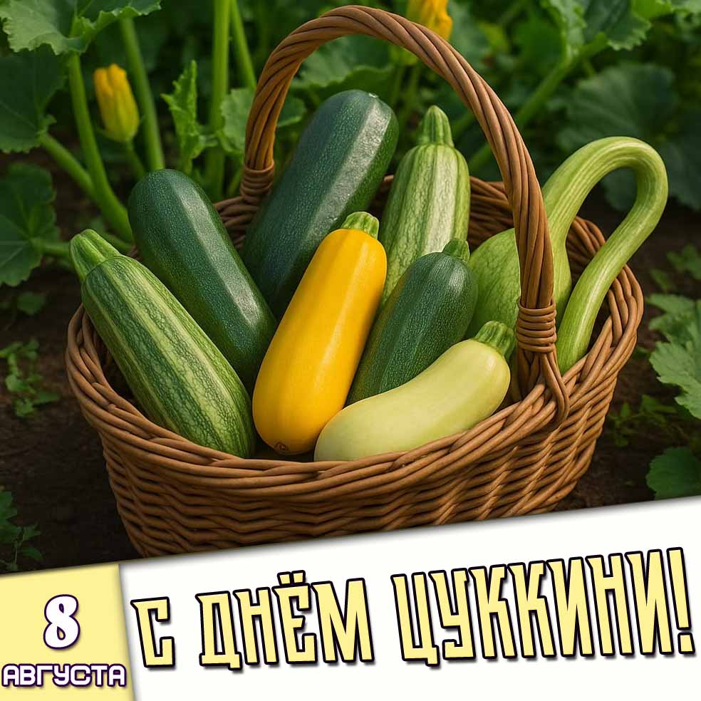 Картинка 8 августа - с днём цуккини!