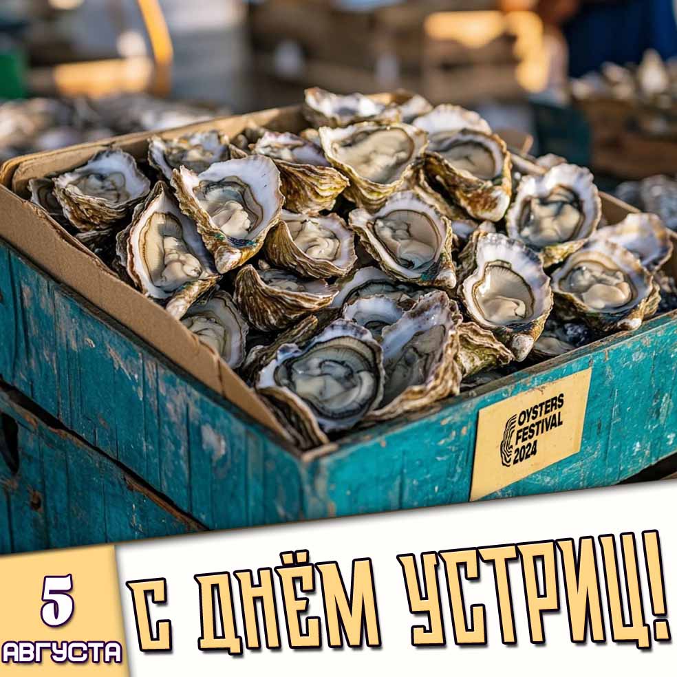 Картинка 5 августа - с днём устриц!